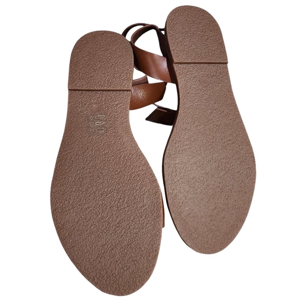 Madewell Strappy Brown Leather Sandals Size 9 - Picture 8 of 10